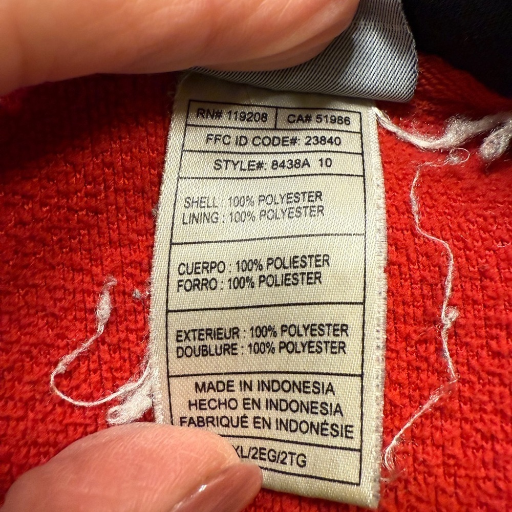 Vintage NFL Onfiled Reebok 49ers Red and Black Men's Hoodie Sweatshirt - Picture 14 of 16